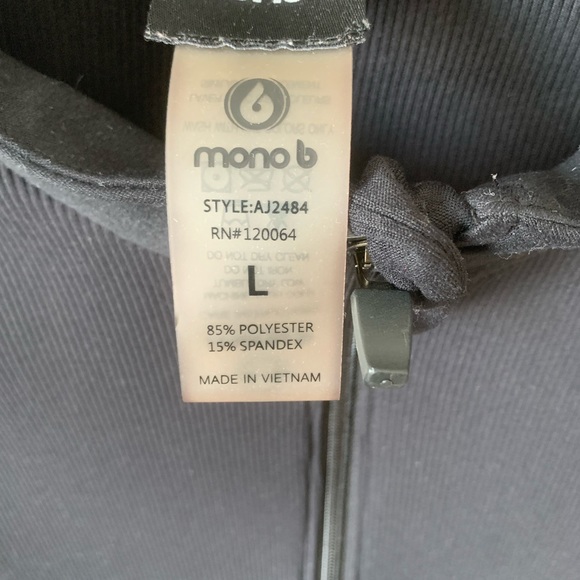 Mono B black athletic zip up - Picture 2 of 2